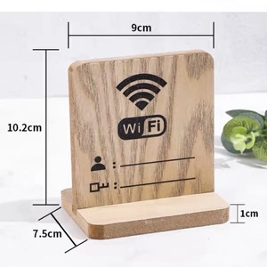 ขาตั้งป้ายไม้สีเบจสำหรับร้านอาหาร ครัว โต๊ะอาหาร จาน ถาดโชว์ - Product Image 2