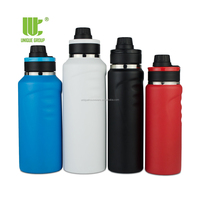 Bouteille d'eau à Double paroi en acier inoxydable de 20oz, bouteille d'eau recyclée, Sport, isolée sous vide, pailletée