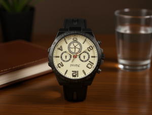 Orologio Meccanico Nemod 42mm Quadrante Rotondo Cronografo Sportivo da Uomo Cassa in Acciaio Inossidabile Cinturino in Silicone Vetro Minerale - Product Image 2