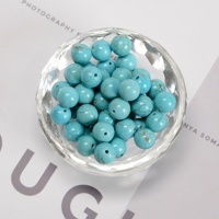 6mm 8mm 10mm 12mm Bleu Hubei Turquoise Pierre Perles Lisse Ronde Perles En Vrac Chinois Turquoise Perles