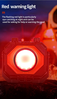 Tragbare Solar-COB-LED-Arbeitsleuchte Wiederaufladbar mit Magnethaken Dimmbar Multifunktional Powerbank-Lampe für Werkstatt und Garage