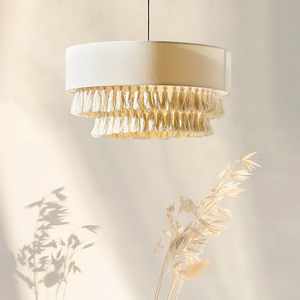 Bohemian Style Hemp Rope Tassel Chandelier Round White E27 Ceiling <b>Light</b> For Bedroom <b>Dining</b> Room - Product Image 2