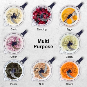 เครื่องบดอาหารแบบมือหมุน สแตนเลส สำหรับบดไข่ หัวหอม พริกไทย กระเทียม และผักต่างๆ - Product Image 4