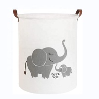 Panier de rangement pliable en coton et lin, imperméable, avec poignées de transport, bac de rangement pliable pour la salle de bain