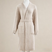 Peignoirs de haute qualité à col en V pour femmes, doux, logo personnalisé, luxe, 100% microfibre polyester, peignoirs pour sauna, hôtel