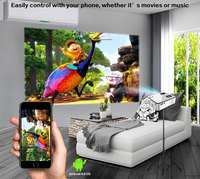 Mini projecteur de home cinéma Portable, appareil android Led HD pour smartphone, Wifi, Portable, lumens