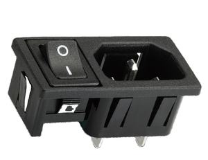 Toma de Corriente de Panel Integrada de Alta Calidad JEC 10A 250V CA con Interruptor para Exportación - Product Image 1