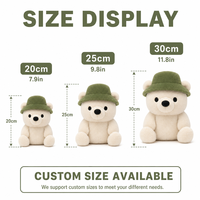 Ours en peluche blanc personnalisé, directement de l'usine, en coton PP, tissu super doux, pour anniversaire, anti-stress, OEM/ODM pour marques en marque blanche