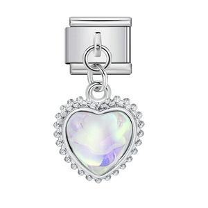 Colgante de aleación de zinc con forma de luna, con circonita y perla, para pulsera DIY, accesorio de moda unisex - Product Image 3