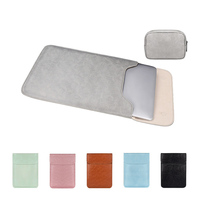 Sac pour ordinateur portable Ultra-fin, de cm, boîtier étanche pour ordinateur portable en cuir PU couleur bonbon