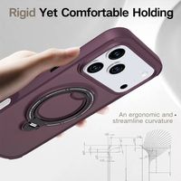 Coque de téléphone antichoc magnétique avec anneau rotatif en métal pour iPhone 18 Pro, 17 Pro Max, 16, 15 Plus, 14, 13 Pro Max