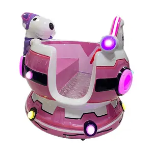 Novo estilo barato feliz go passeio redondo de diversões moeda operado 3 assentos mini carrosel kiddie passeio máquina de jogo