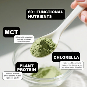 Suplementos herbales de espirulina orgánica personalizada, rica en proteínas vegetales de suplemento dietético de nutrientes funcionales de la Chlorella-MCT60. - Product Image 3