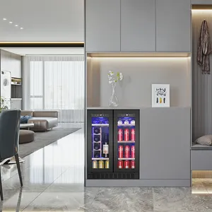 Elektrischer Weinkeller kühler 28 Flaschen Showcase Display Kühlschrank mit Kompressor kühlschrank für Rotwein und Getränke