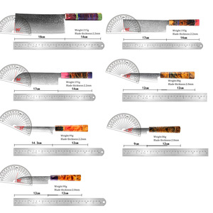 Couteau <span class=keywords><strong>de</strong></span> Damas Premium Multi-usage avec Manche Octogonal Unique en Bois, Couteau <span class=keywords><strong>de</strong></span> Chef Tranchant pour Cuisine, Hachoir, Couteau à Légumes Nakiri - Product Image 3