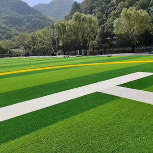 Panneaux muraux d'herbe artificielle de football de hauteur de pile de PP de qualité supérieure de 50mm pour toile de fond et utilisation sportive - Product Image 2