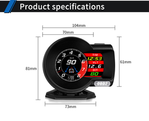 Wiiyui Nhà Máy F8 OBD2 Đầu Lên Hiển Thị Đa Chức Năng Máy Chiếu Kỹ Thuật Số Với Tốc Độ Nhiệt Độ Nước Rpm Cho Phổ Xe - Product Image 6