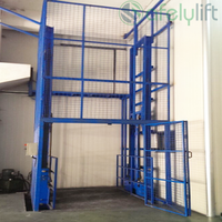 Ascenseur de fret hydraulique de 8m pour l'ascenseur de rail de guidage d'ascenseur de cargaison d'entrepôt pour l'ascenseur de marchandises légères couvertes de marchandises