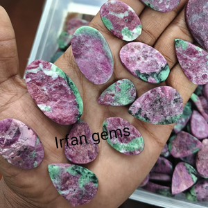 Top Grade 100% naturel Cabochon mélange forme pierre précieuse en vrac pour la fabrication de bijoux prix usine rubis Zoisite Druzy lot en vrac - Product Image 1