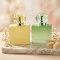 Flacon pulvérisateur de parfum en verre de 100 ml avec capuchon en acrylique transparent personnalisable, design haut de gamme, vente en gros Anding