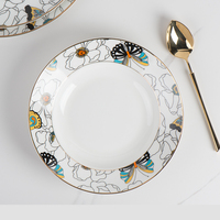 Haute qualité De Luxe peint à la main d'or porcelaine dîner ensemble pour le mariage
