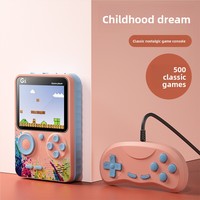 Console de jeu portable pour enfants G5 Macaron, Contra Mini Arcade, 500 jeux, écran HD, boutons sans fil