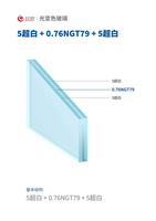 Photochromic Laminated Glass Other Optical Instruments NGT79 6mm LT + 0.76 PVB + 6mm LT+12AR+5mmLT