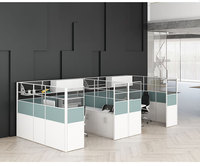 Poste de travail modulaire extensible moderne et populaire avec armoire suspendue, design en bois écologique