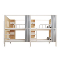 Lits superposés métalliques modernes et minimalistes de type capsule pour dortoirs scolaires, hôtels, appartements, chambres commerciales et lofts