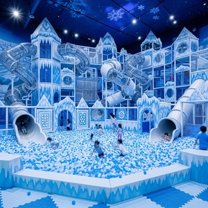 Modern Ice Themed Indoor Playground Soft <b>Play</b> Equipment Kids Naughty <b>Castle</b> Slide Ball Pit Entertainment Center <b>Play</b> Area - Product Image 4