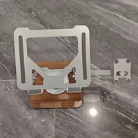Support pour ordinateur portable avec support pour téléphone, rotation à 360 degrés, inclinaison à 180 degrés °   Base inclinable en MDF réglable en hauteur 35-138 mm pour la maison, le bureau, directement de l'usine