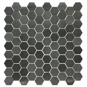 New Trend Black Volcanic rock Mosaic For Outdoor And Indoor Wall