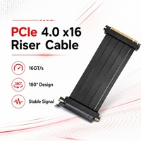 Câble d'extension GPU PCIe 4.0 X16 à montage vertical, cordon riser 180 degrés, 32 Go/s, haute vitesse, cœur en cuivre blindé, pour PC de jeu ITX