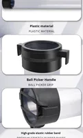 MOZKUIB Prix de gros, collecteur de balles de pickleball et de tennis portable, tube de ramassage, 14 balles