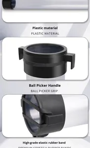 MOZKUIB卸売価格ポータブルピクルボールテニスボールピックアップチューブコレクター14ボールピッカー - Product Image 6