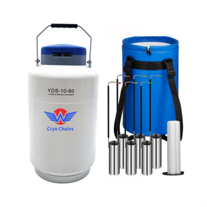 Recipiente criogénico de nitrógeno de baja volatilidad, cilindro pequeño de nitrógeno líquido vacío de 15L para almacenamiento de embriones congelados - Product Image 1