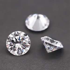 Wuzhou Cubic Zirconia Round White Loose Gemstones 3aaa Wax Setting CZ Machine Cut 1000 Unidades Gems