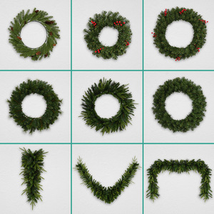 Guirnalda Navideña Hecha a Mano, Adorno de Lujo para Puerta y Ventana, Decoración Colgante para Fiestas y Escenarios - Product Image 6