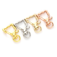 YCH Mousquetons et fermoirs pour la fabrication de porte-clés, fournitures de bijoux, composants de quincaillerie, motifs Cœur, Étoile, Lune, Chat, Cercle