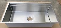 Éviers de cuisine modernes multifonctionnels en acier inoxydable, faits à la main, grands éviers encastrés, poste de travail en acier inoxydable 304 pour restaurant, appartement