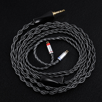 Kabel Iem Qdc 2Pin 0.78Mm Kabel Pengganti Earphone 3.5Mm Tipe-c Berlapis Perak 1.2M Jalur Headphone Upgrade Trn 7hz Moondrop QDC