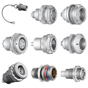 PFB.0B.303.CYMD31 Circular Push Pull Connectors 3P <strong>FIXD</strong> RCPT W/2NUTS CRMP CBL COLET 3.1MM - Product Image 3