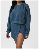 Tenues d'automne en 2 pièces, ensembles de jupe de tennis et de sweat-shirt pour femmes, ensembles de fitness pour la salle de sport en plein air, vêtements de fitness personnalisés avec logo, avec shorts