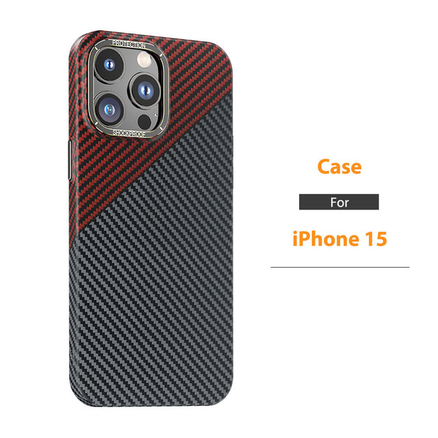Carbon Fiber Phone Case for Iphone 15 Tpu Pc Anti Drop Cases Real Fibre Proof Multicolor Forged Mobile Texture Custom Sjk379