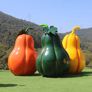 अनुकूलित पर्यावरण के अनुकूल रेसिन कद्दू की मूर्तियां हलोलीन कद्दू सब्जी मूर्तियां - Product Image 2