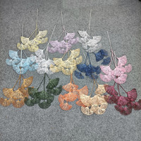 Feuilles de Ginkgo Biloba Dorées Artificielles en Gros pour Mariages, Fêtes de Noël, Décoration Intérieure et Artisanat