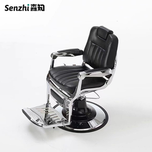 Silla de barbero azul de peluquerí<span class=keywords><strong>a</strong></span> de belleza moderna, sillas duras de barberí<span class=keywords><strong>a</strong></span> de rotación ajustable de lujo para hombres - Product Image 5