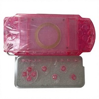 Casing Pengganti Konsol Game PSP1000 Crystal Colors Kit dengan Kit Tombol dan Aksesoris