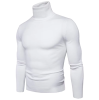 Pull-over slim fit anti-rides pour homme, couleur unie, hiver, vente en gros