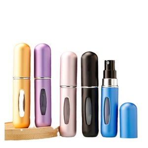 Luxury Travel Size Empty Portable Pocket Face Cream Refillable Atomizer Glass <b>Bottle</b> <b>Plastic</b> Collar for Mini Spray Colorful - Product Image 5